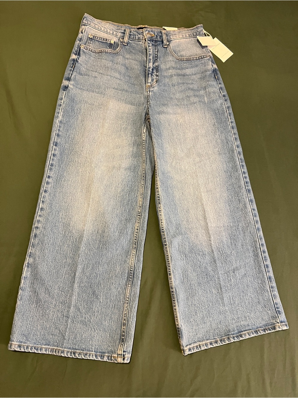 Light Blue Wide-Leg Women's Jeans Size 12